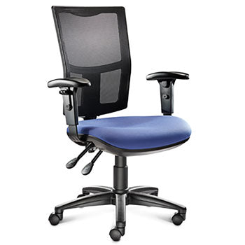 MESH BACK CHAIR, Adjustable Arms - 680mm width, Madura, EMERGENT CROWN CONTRACT OFFICE