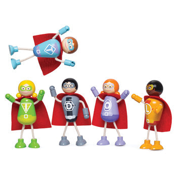 SUPERHERO FIGURES, Age 3+, Set of 5 characters