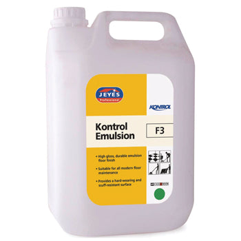 FLOORCARE, F3 Kontrol Emulsion Polish, JEYES Professional, Case of 2 x 5 litres