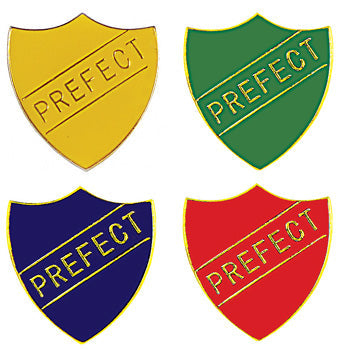 PREFECT BADGES, Red, Pack of 10