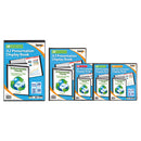 PRESENTATION FOLDERS WITH GLASS CLEAR POCKETS, Recycled Front and Back, A4, 10 pocket, Pack of 12