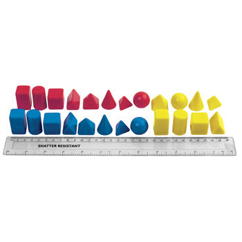 GEOMETRY, Small Solid Shapes, Set of 96