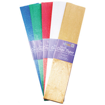 CREPE PAPER, Metallics Assorted, Pack of 5