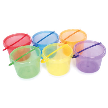 TRANSLUCENT COLOUR BUCKETS, Age 18 months+, Set of 6