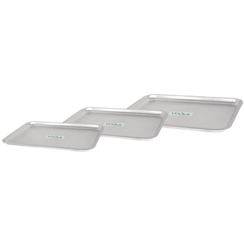 ALUMINIUM BAKING SHEETS, 20mm deep, 370 x 270mm, Each