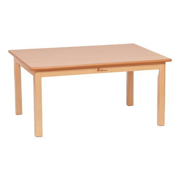 WOODEN TABLES & CHAIRS, SMALL RECTANGULAR TABLE, 530mm height, 4-6yrs