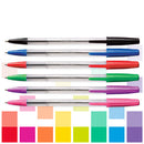 Smartbuy, PENS, BALLPOINT PENS, Pink, Box of 50