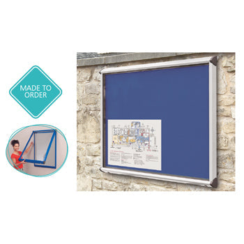 SHIELD(R) EXTERIOR SHOWCASE, Wall Mounted, Aluminium Frame, 1012 x 1050mm height 12 x A4, Blue