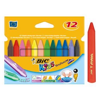 CRAYONS, PLASTIC, BiC Kids Plastidecor, Age 21/2+, Pack of 12