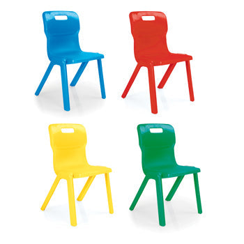 TITAN ONE PIECE CHAIR, Sizemark 6 - 460mm Seat height, Yellow