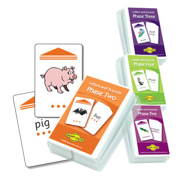 SMART CHUTE CARDS, Letters and Sounds, Pack of 4 sets