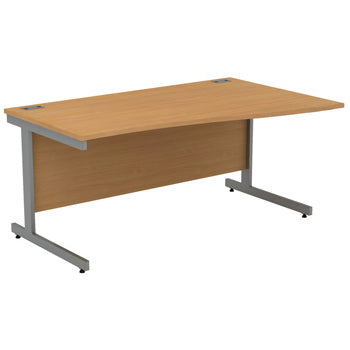 WAVE DESK, 1400mm width, Left Return, Beech