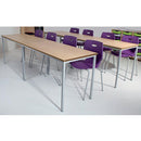 Table, FULLY WELDED FRAME, RECTANGULAR, 1200 x 600mm, Sizemark 5 - 710mm height, Grey Speckle
