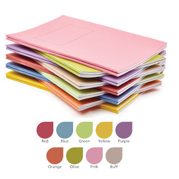 EXERCISE BOOKS, MANILLA COVERS, A4 (297 x 210mm), 48 pages - 75gsm white paper, Green, 15mm squares, Pack of 100