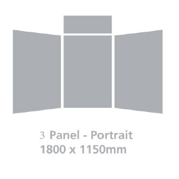 LIGHTWEIGHT FOLD-UP DISPLAY SCREEN, Desktop, 3 Panel Portrait, Red