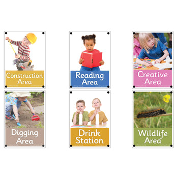 AREA SIGNS, Set 1, Set of 6