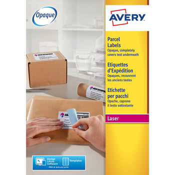 AVERY(R) BLOCKOUT(TM) LASER SHIPPING  LABELS, L7167-100, Pack of 100