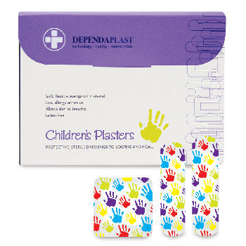 PLASTERS, STERILE, INDIVIDUALLY WRAPPED, Hypo-Allergenic, Waterproof, Novelty Pattern, 3 Assorted sizes, Box of 100