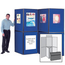 BUSYFOLD(R) FOLDING DISPLAY KITS, Light XL, 7 Panel Unit, With Black Trim, Emerald