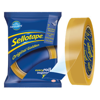 SELLOTAPE(R) ORIGINAL TAPE, Large Core Rolls, 24mm x 66m, Pack of 6