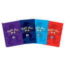 REFILL WRITING PADS, A4, 300 pages (150 sheets), tape bound at side, Oxford Punched 4 Holes, With Cover, Pack of 3
