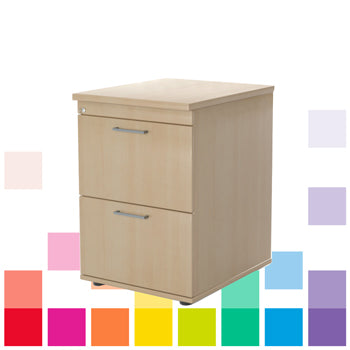 LOCKABLE, WOOD EFFECT FILING CABINETS, 2 Drawers, Beech, Smartbuy