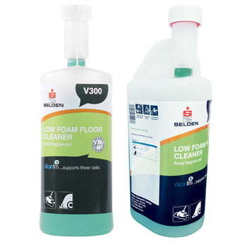 V-MIX CLEANING CONCENTRATES, V300 Floor Cleaner Low Foaming, Case of 6 x 1 litre