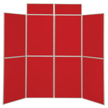 LIGHTWEIGHT FOLD-UP DISPLAY SCREEN, Floor Standing, 8 Panel Screens, Red