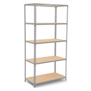 STEEL SHELVING, RAPID 2 MEDIUM DUTY BOLTLESS SHELVING, 5 Level - Without Archive Boxes, 1830 x 1200mm (hxw) - Grey, 305mm, Each