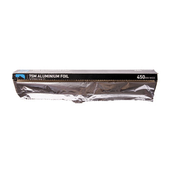 ALUMINIUM FOIL, ROLL, 450mm Wide x 75m in a Dispenser Box, Each