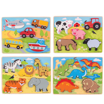 CHUNKY LIFT OUT PUZZLE SET, Age 2+, Set of 4