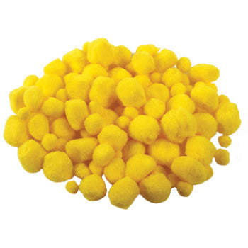 POM POMS, Yellow, Pack of 100