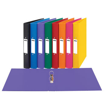 RING BINDERS, 2 RING ('O' Shaped), A4, Polypropylene Covered Stiff Board, 25mm Capacity, Blue, Box of 10