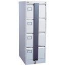 STEEL STORAGE UNITS, EXECUTIVE FILING CABINETS, With Security Bar, 2 Drawer, 711mm height, Blue, Silverline