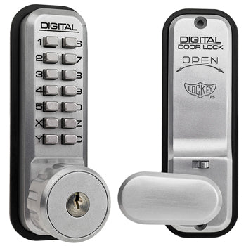 LOCKEY DIGITAL LOCKS, Mortice Latch Deadbolt, With Internal Handle, Key Bypass, Type 2435K, Each