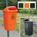 WASTE DISPOSAL, ASB/50 POST MOUNTABLE BIN, Orange, WYBONE, Each