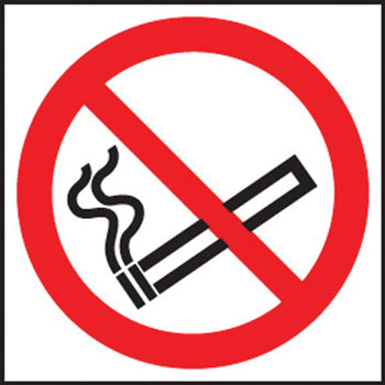SIGNS, SAFETY, NO SMOKING SIGNS, No Smoking Symbol, Rigid Plastic, Each