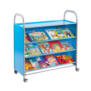 TREBLE WIDTH SHELF UNIT, With Tilted Shelves