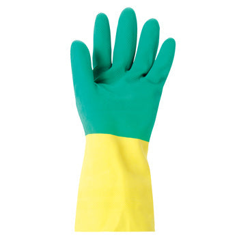 CHEMICAL RESISTANT GLOVES, Heavy Weight, Ansell - Bi Colour(TM) 87-900, XLarge, Pair