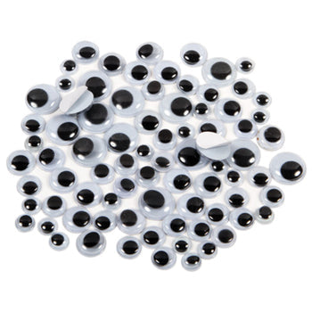 WIGGLY EYES, 8mm, 10mm, 12mm and 15mm, Class Pack of 1000