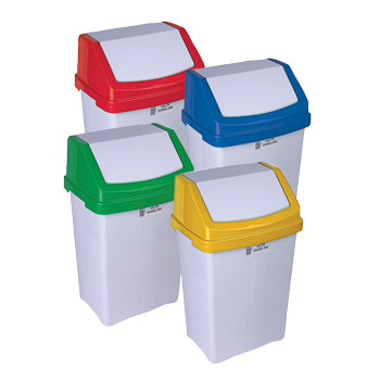 SWING TOP BIN, COLOUR CODED BINS, Green, Each