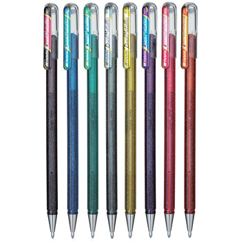 GEL INK PENS, Pentel(R) Dual Glitter Metallics, Pack of 8