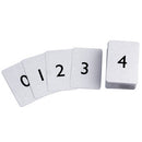CARDS - PLASTIC COATED, Standard Size, 58 x 88mm, Numbered, 0-100, Pack of 101