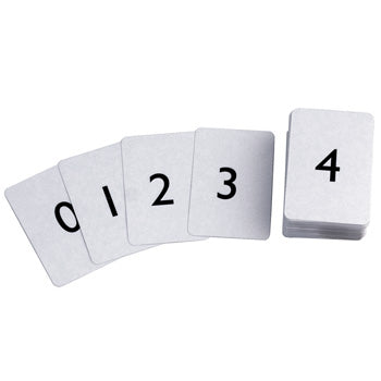 CARDS - PLASTIC COATED, Standard Size, 58 x 88mm, Numbered, 0-100, Pack of 101