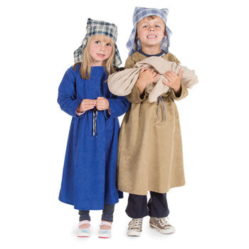 NATIVITY COSTUMES, Mary and Joseph, Age 5-7, Set