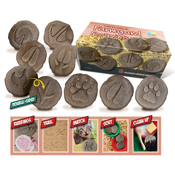 LET'S INVESTIGATE FARMYARD FOOTPRINTS, Age 2+, Set of 8