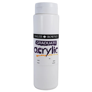 PAINT, ACRYLIC, Daler-Rowney Graduate, White, 1 litre