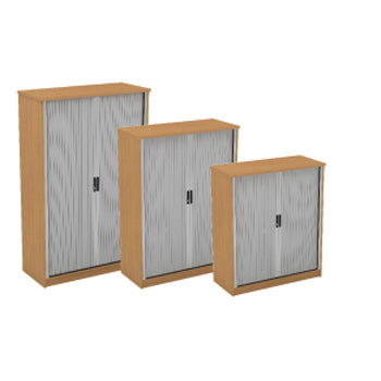 SIRIUS, TAMBOUR DOOR CUPBOARD, 1657mm height, Maple