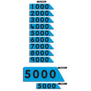 LAMINATED CARD, PLACE VALUE ARROWS, Thousands Set, Child Sized, 37mm high, Pack of 30 sets