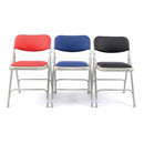 2700 FOLDING CHAIR, FULLY UPHOLSTERED CHAIR, Linking, Red, Pack of 4